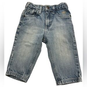 Timberland Lightwash Toddler Five Pocket Denim Cotton Jeans Zipper/Snap 18 M